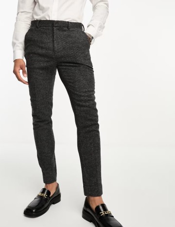Pantaloni de costum ASOS, negru