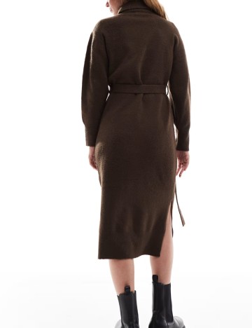 Rochie midi Threadbare, maro