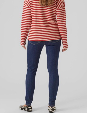 Jeans Mamalicious, albastru