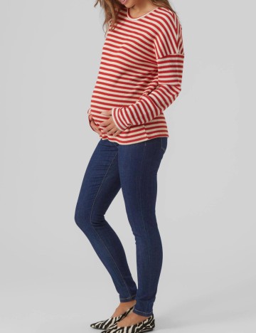 Jeans Mamalicious, albastru