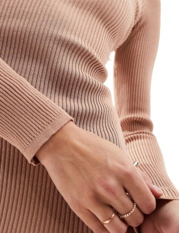 Rochie midi Bershka, bej