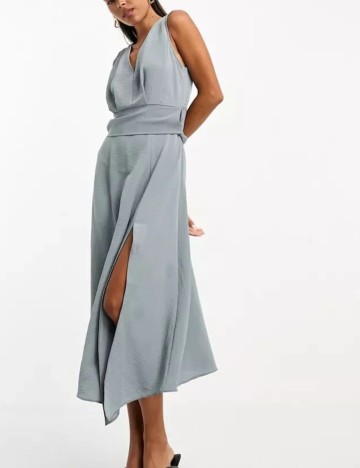 Rochie midi ASOS, gri