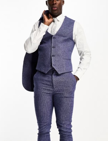 Vestă de costum ASOS, bleumarin