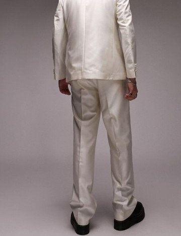 Pantaloni Topman, crem