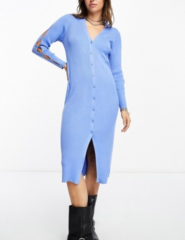 Rochie midi Object, albastru