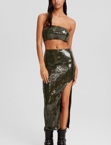 Top Bershka, verde