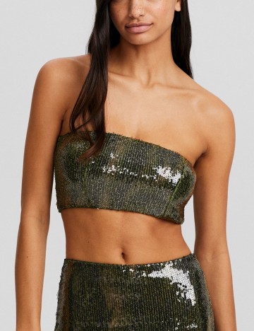 Top Bershka, verde