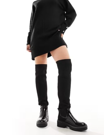 Cizme River Island, negru