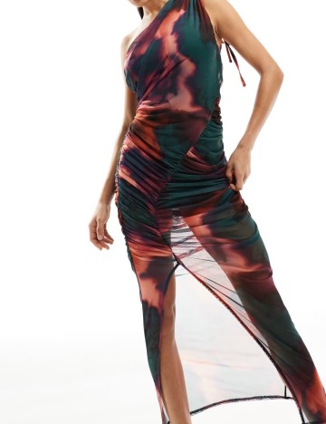 Rochie midi ASOS, mix culori