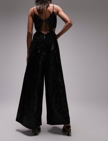 Salopetă lungă Topshop, negru