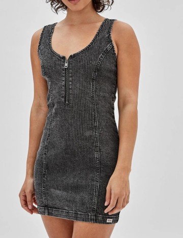 Rochie de blugi Guess, gri