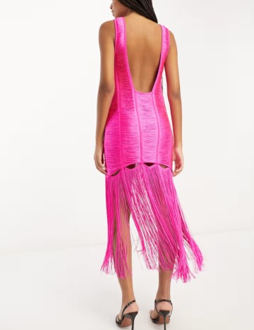 Rochie midi ASOS, roz