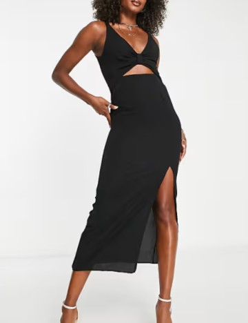 Rochie midi ASOS, negru