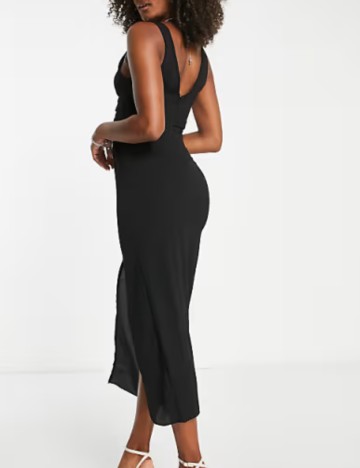 Rochie midi ASOS, negru