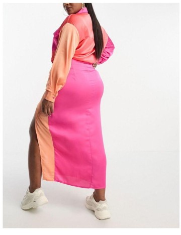 Fustă midi ASOS, mix culori