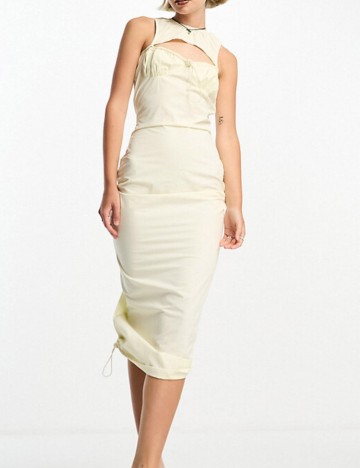 Rochie midi Collusion, galben