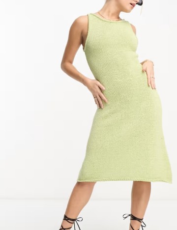 Rochie midi ASOS, verde