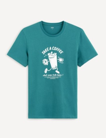 Tricou Celio, turcoaz