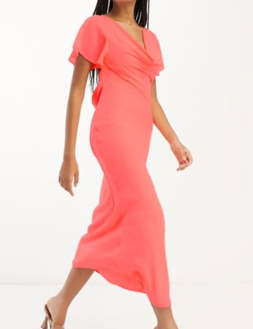 Rochie midi ASOS, roz