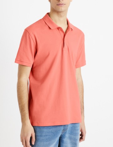 Tricou polo Celio, roz
