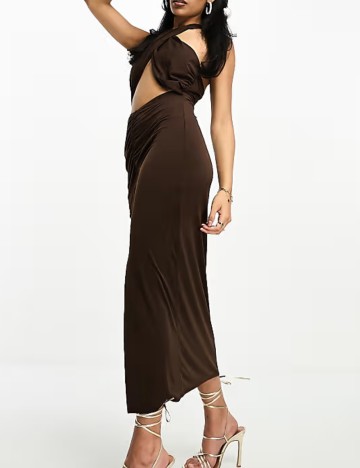 Rochie midi This Girl I Know, maro