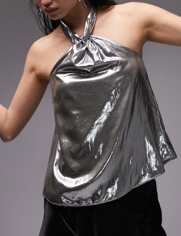 Top Topshop, argintiu