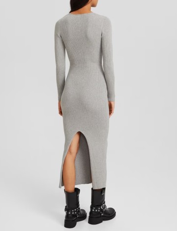 Rochie midi Bershka, gri
