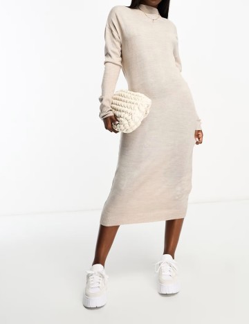 Rochie midi Threadbare, bej