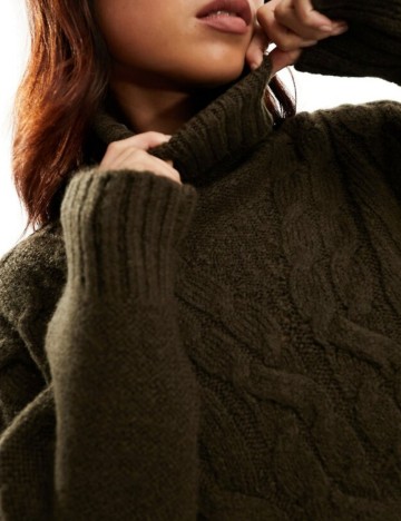 Pulover Stradivarius, kaki
