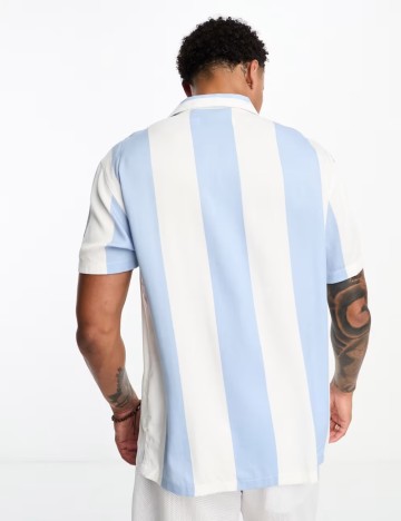 Cămașă cu mânecă scurtă Bershka, mix culori