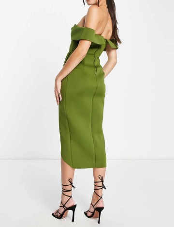 Rochie midi ASOS, verde