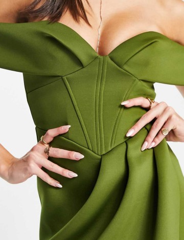 Rochie midi ASOS, verde