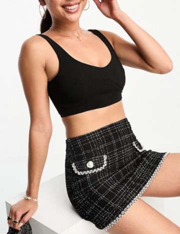 Top Miss Selfridge, negru