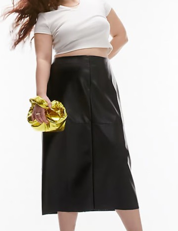 Fustă midi Topshop, negru