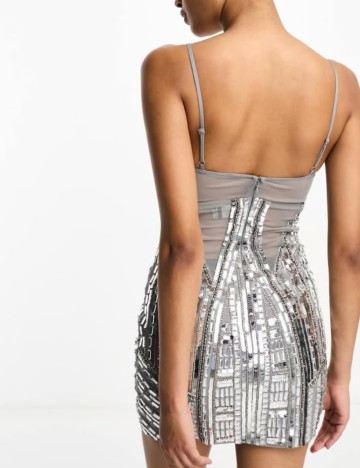 Rochie mini ASOS, gri