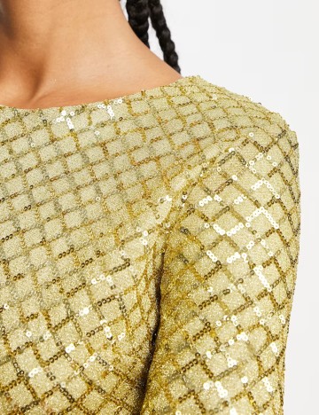Rochie mini NAANAA, auriu