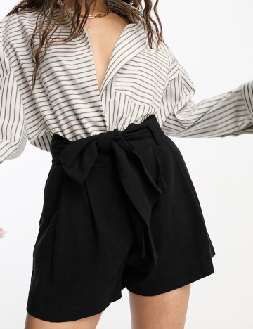 Pantaloni scurți ASOS, negru