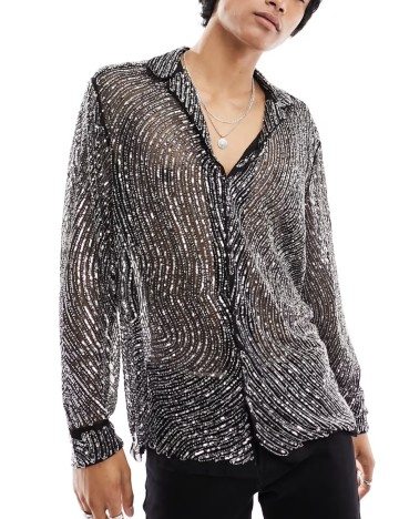Cămașă ASOS, negru