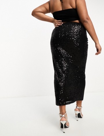 Fustă midi IN THE STYLE, negru
