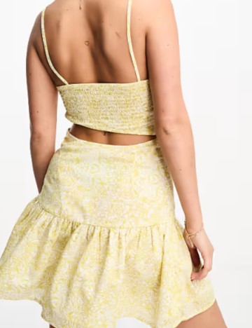 Rochie midi Stradivarius, galben