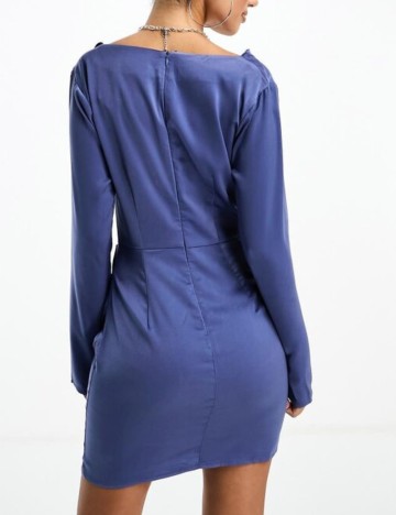 Rochie midi Parallel Lines, albastru