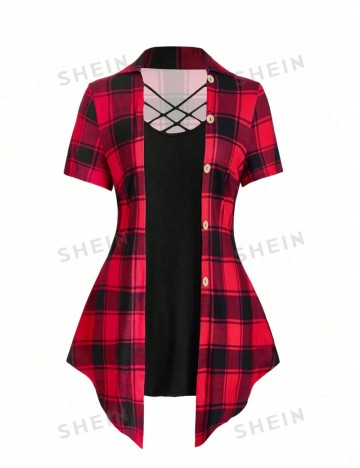 Tricou Shein Curve+, mix culori