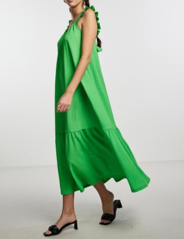 Rochie midi Pieces, verde