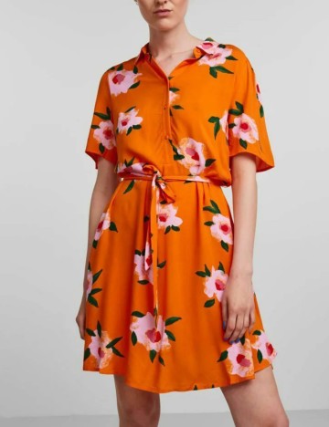 Rochie mini Pieces, portocaliu