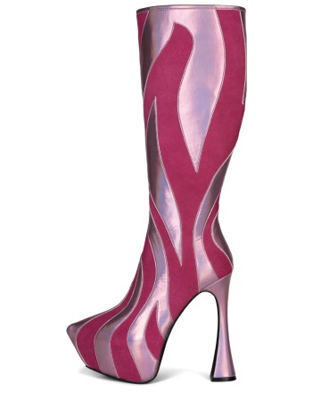 Cizme cu toc Jeffrey Campbell, roz