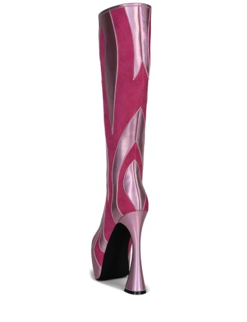 Cizme cu toc Jeffrey Campbell, roz