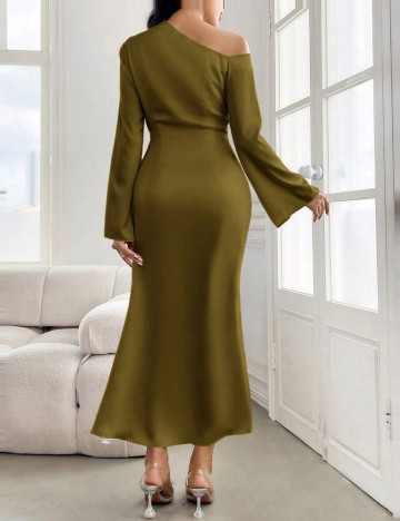 Rochie maxi Shein, kaki