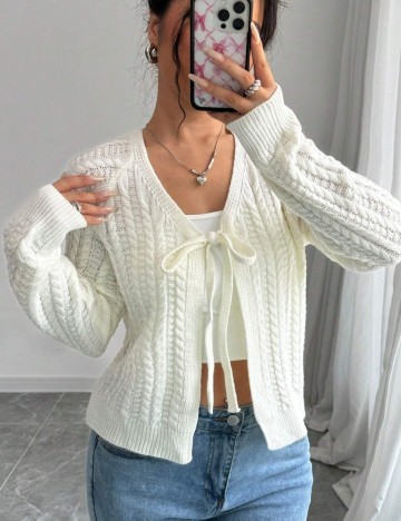 Cardigan Shein, crem