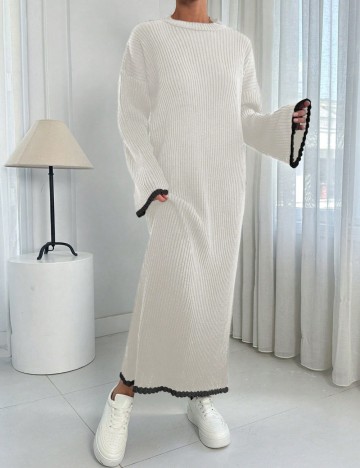 Rochie maxi Shein, crem