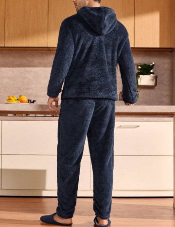 Compleu pijamale MANFINITY by Shein, bleumarin